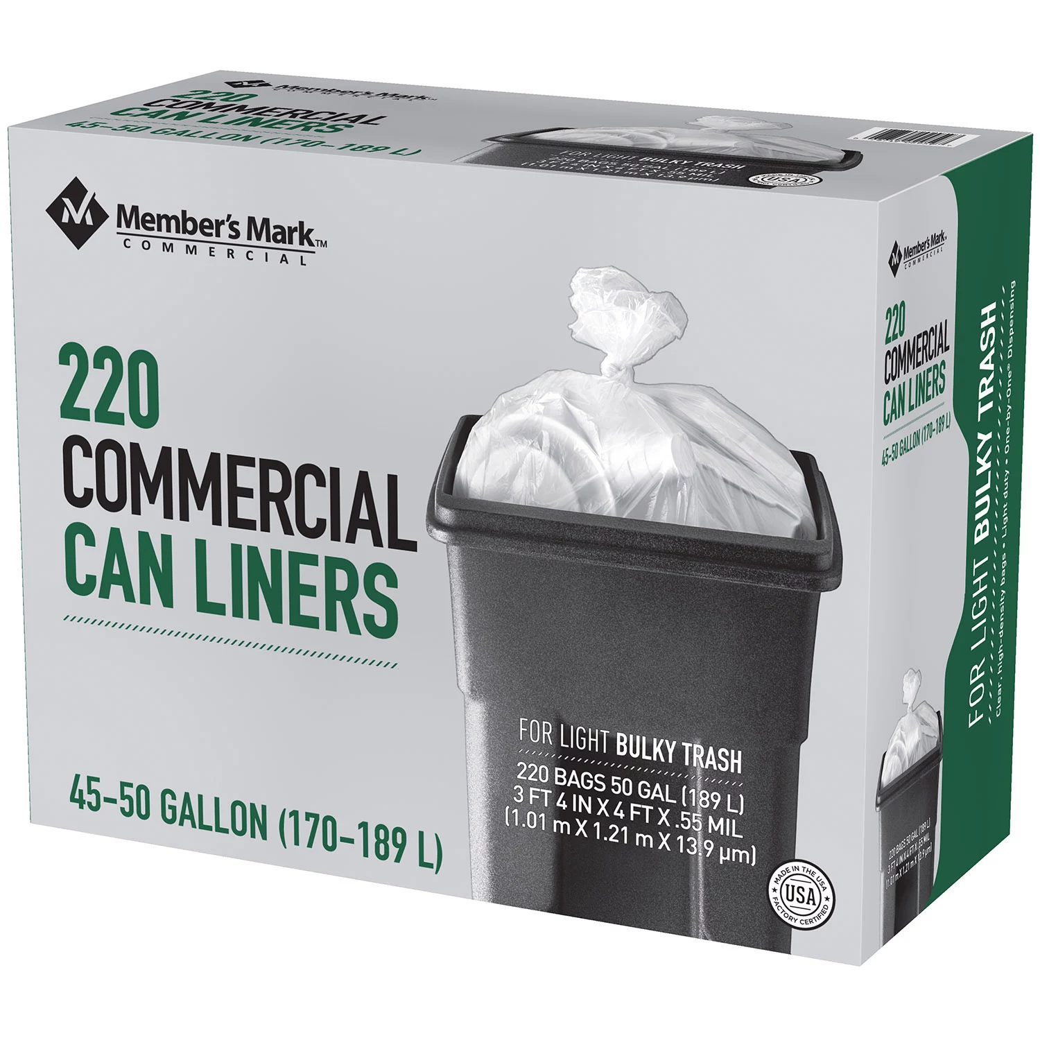 Member's Mark 33 Gallon Commercial Trash Bags (16 rolls of 20 ct., total  320 ct.)