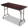 Alera Wood Rectangular Folding Table, 48"W x 24"D x 29"H, Mahogany