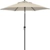 Astella  9-ft Solid Push-Button Tilt Market Patio Umbrella, Antique Beige