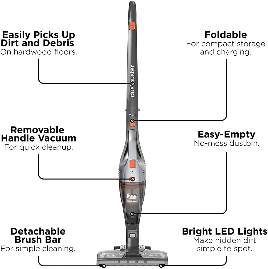 BLACK+DECKER Cordless Stick Vacuum (Convertible to Handheld