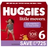 Baby Diapers Size 6, 108 Ct, Huggies Little Movers