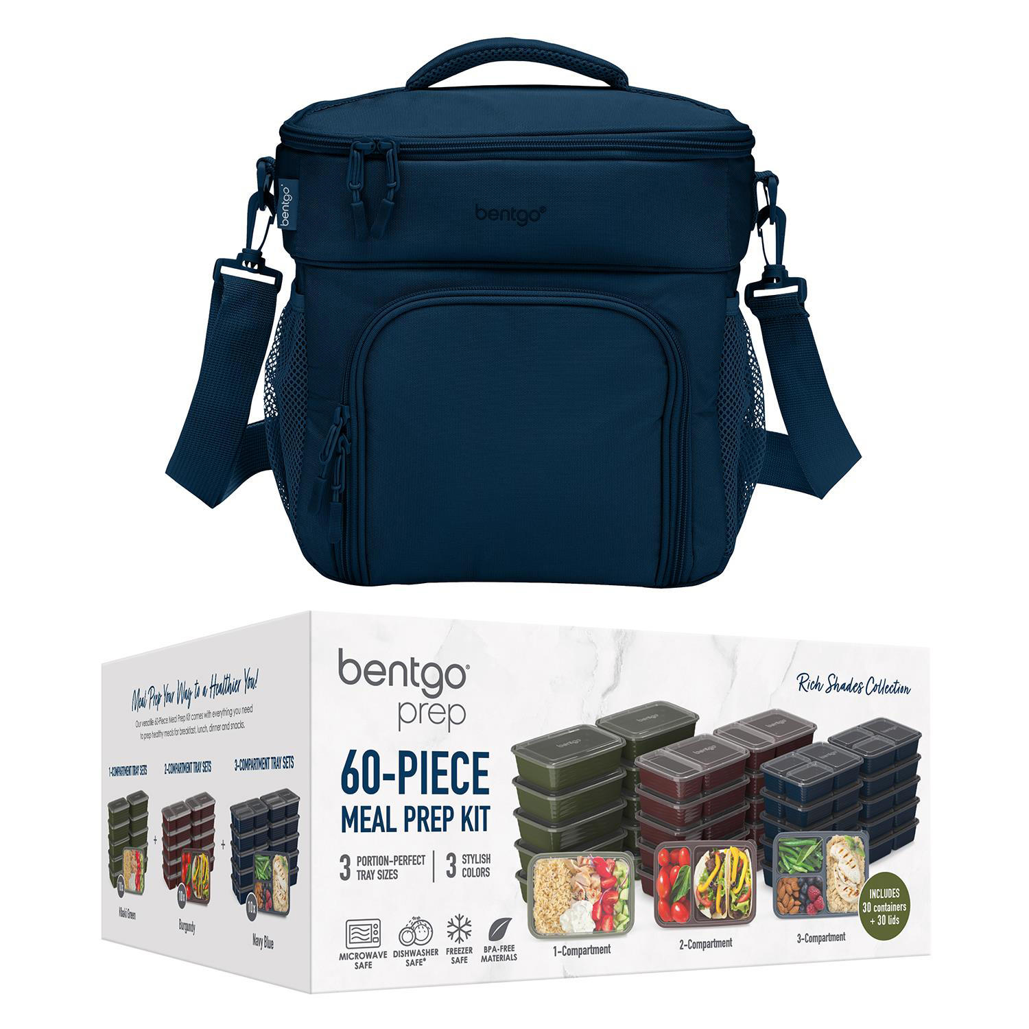 Bentgo Prep Deluxe Multi-Meal Bag - Holds 5 Meals, Keeps Meals