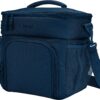 Bentgo® Prep Deluxe Multimeal Bag - Premium Insulation up to 8 Hrs with Water-Resistant Exterior & Interior, Extra Large Lunch Bag Holds 4 Meals & Snacks - Great for All Day Meal Prep (Navy Blue)