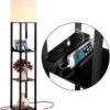 Brightech  63-in Classic Black Shelf Floor Lamp