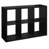 ClosetMaid  30-in H x 43.82-in W x 13.5-in D Black Wood Laminate 6 Cube Organizer