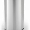 Commercial Zone| Compact 8 Gallon Half Moon Design Heavy Duty Trash Can Waste Bin Container, Stainless Steel, Silver