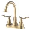 2 Handle Bathroom Sink Faucet, 4" Lavatory Vanity Faucet, Centerset Faucet with Pop-up Drain & Supply Lines (Gold)