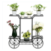 Artisasset Garden Cart Stand & Flower Pot Plant Holder Display Rack, 6 Tiers, Parisian Style - Perfect for Home, Garden, Patio Black RT