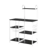 Functional Kitchen Baker's Rack Utility Microwave Oven Stand Storage Cart Workstation Shelf, Black 35.43 x 16.54 x 51.77