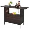 Modern Stylish And Beautiful Bar Table Brown Gradient 55.12 x 18.5 x 36.22 (Brown Gradient Rattan)