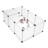 Pet Playpen, Portable Large Plastic Yard Fence Small Animals, Puppy Kennel Crate Fence Tent 28 x 56 x 14
