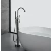 TrustMade Double Handle Freestanding Tub Filler with Handshower - R01 (Brushed Nickel)