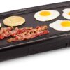 Dash Everyday Nonstick Electric Griddle for Pancakes, Burgers, Quesadillas, Eggs & other on the go Breakfast, Lunch & Snacks with Drip Tray + Included Recipe Book, 20in, 1500-Watt - Black