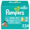 Diapers Size 2, 234 Count - Pampers Baby Dry Disposable Baby Diapers, Packaging & Prints May Vary