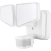 Enbrighten 2-in-1 LED Flood Light Outdoor, Security Light, 2480 Lumens, 2 Adjustable, 2200K-5000K, Motion Sensor Outdoor Light, White, 2 Head, Perfect for Driveway, Patio, Garage, and More, 40940