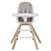 Evolur Zoodle 3-in-1 High Chair I Booster Feeding Chair I Modern Design I Toddler Chair I Removable Cushion I Adjustable Tray I Baby and Toddler, Light Grey