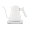 Fellow Stagg EKG Electric Gooseneck Kettle - Pour-Over Coffee and Tea Pot, Stainless Steel, Quick Heating, Matte White, Handle, 0.9 Liter