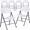 Flash Furniture  6-Pack Granite White Standard Folding Chair with Solid Seat (Indoor)