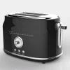 Frigidaire ETO102-BLACK, 2 Slice Toaster, Retro Style, Wide Slot for Bread, English Muffins, Croissants, and Bagels, 5 Adjustable Toast Settings, Cancel and Defrost, 900w, Black