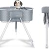 Furesh Elevated Folding Pet Bath Tub & Wash Station for Bathing, Shower, and Grooming, Collapsible, Indoor and Outdoor, Perfect for Small and Medium Size Dogs, Cats and Other Pet (Gray)