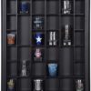 Gallery Solutions 17x32 Shot Cabinet with Glass Front, Black Display Cases