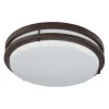 Good Earth Lighting  Jordan 1-Light 11-in Bronze Flush Mount Light ENERGY STAR