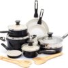 Greenpan  Rio 16pc Ceramic Nonstick Cookware Set, Black