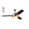 Harbor Breeze  Beach Creek 44-in Brushed Nickel LED Indoor Downrod or Flush Mount Ceiling Fan with Light Remote (3-Blade)