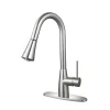Hardware House LLC Single Handle Gooseneck Style Kitchen Faucet, Satin Nickel