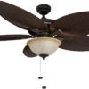 Honeywell  Palm Island 52-in Bronze LED Indoor/Outdoor Ceiling Fan with Light (5-Blade)