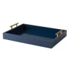 Kate and Laurel  12.25-in x 16.5-in Blue Decorative Tray