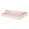 Kate and Laurel  12.25-in x 16.5-in Pink Decorative Tray