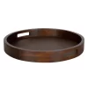 Kate and Laurel  2.25-in x 18.25-in Walnut Brown Decorative Tray