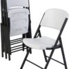 LIFETIME Commercial Grade Folding Chair, 4 Pack, White Granite