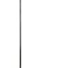 Lalia Home Decorative Swing Arm Floor Lamp with Clear Glass Cylindrical Shade, Chrome