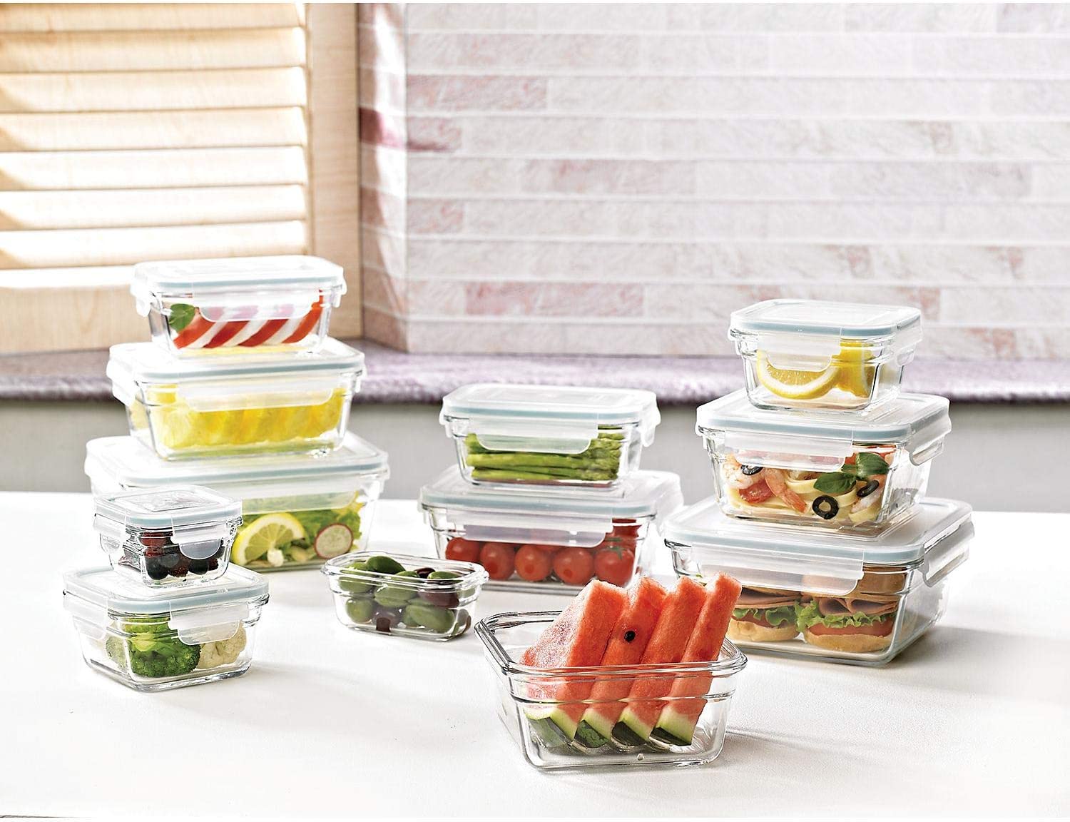 Glasslock 14 Piece Oven, Freezer, And Microwave Safe Stackable