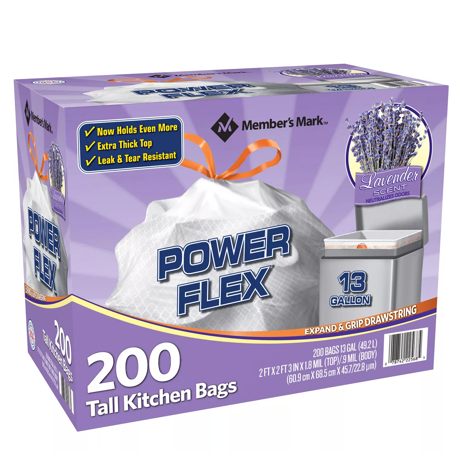 Power Flex Tall Kitchen Drawstring Trash Bags (13 gal., 200 ct.) - Fresh  Scent - Decisive Driver