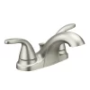 Moen  Adler Spot Resist Brushed Nickel 2-handle 4-in Centerset WaterSense Bathroom Sink Faucet with Drain (Spot Resist Brushed Nickel)