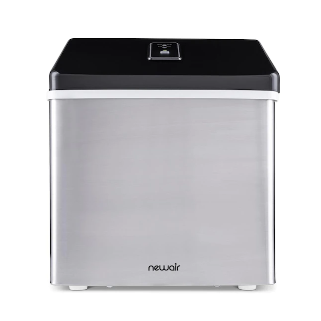 Newair Silver Counter Top Ice Maker Machine,Compact Automatic Ice Maker,  Cubes Ready in under 15 Minutes,Portable Ice Cube Maker with Scoop and  Basket,Perfect For Home/Kitchen/Office/Bar - ClearIce40