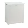 Oceanstar Storage Laundry Hamper, White