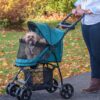 Pet Gear No-Zip Happy Trails Lite Pet Stroller, Pine Green