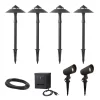 Portfolio  15-Lumen 0.5-Watt Black Solar Integrated LED Outdoor Path Light Kit (3500 K)