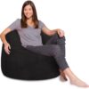 Posh Creations X-Large Bean Bag Chair (Soft Faux Rabbit Fur - Black)