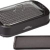 Power XL Smokeless Electric Indoor Removable Grill and Griddle Plates, Nonstick Cooking Surfaces, Glass Lid, 1500 Watt, 21X 15.4X 8.1, black
