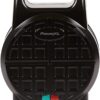 PowerXL Wafflizer, Stuffed Waffle Maker & Belgian Waffle Iron with 2” Extra Deep Pockets, Nonstick Plates, Classic Round Shape, 4-Slice, , Black (Black, 7 Inch)