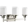 Progress Lighting  Alexa 22-in 3-Light Brushed Nickel Modern/Contemporary Vanity Light