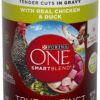 Purina ONE Natural Gravy Wet Dog Food, SmartBlend True Instinct Tender Cuts With Real Chicken and Duck - (12) 13 oz. Cans