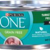 Purina ONE Turkey Recipe Pate Grain-Free Natural High Protein Canned Wet Cat Food, 3-oz, case of 24