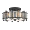Quoizel  Sentry 3-Light 14-in Black Incandescent Semi-flush Mount Light