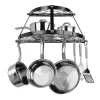 Range Kleen 2-Shelf Wall-Mounted Pot Rack, Black